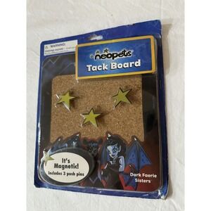 Neopets 2004 Tack Board Magnetic Push Pins Dark Faerie Sisters Y2K Sealed/New